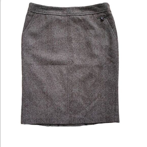 NEW Trina Turk Brown Tweed Pencil Skirt | Size 8 - Picture 1 of 7